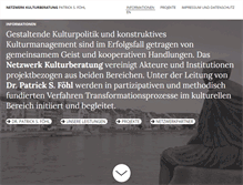 Tablet Screenshot of netzwerk-kulturberatung.de
